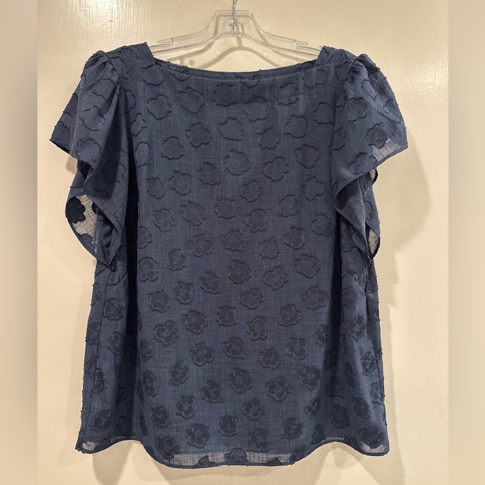 Ann Taylor Blue Floral Blouse